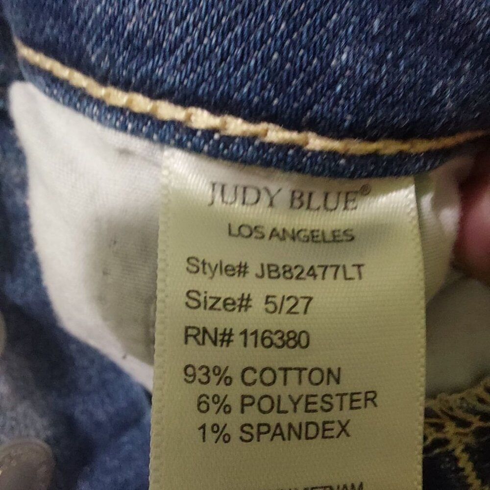 Judy Blue Womens Wide Leg Button-Fly Light Wash Denim Jeans Size 5/27 - Picture 3 of 12